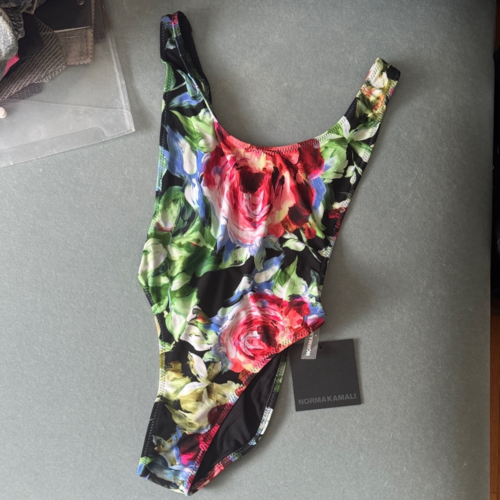 Norma Kamali Multicolor Floral Swimsuit